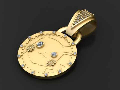 Cat animal pendant Model do druku 3D