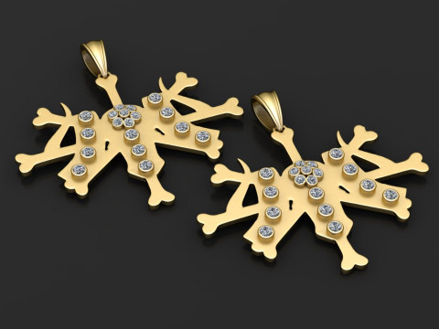 Fashion Butterfly Women Earrings 3d Printable Model pendant 3D 打印模型