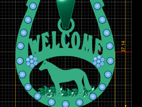 Nextvance Customizable Name Necklace Cartoon Sports 3D Print Model
