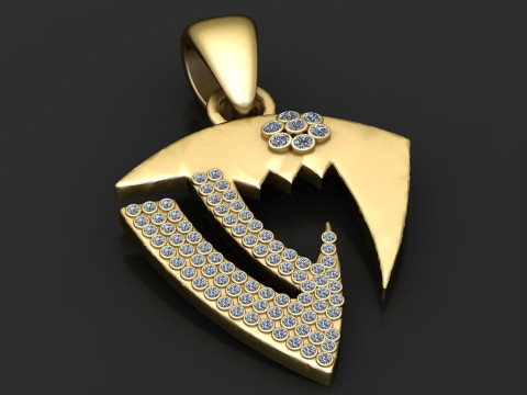 BROKEN ICED OUT CHAIN pendant 3D 프린트 모델