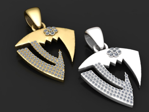 BROKEN ICED OUT CHAIN pendant 3D 프린트 모델