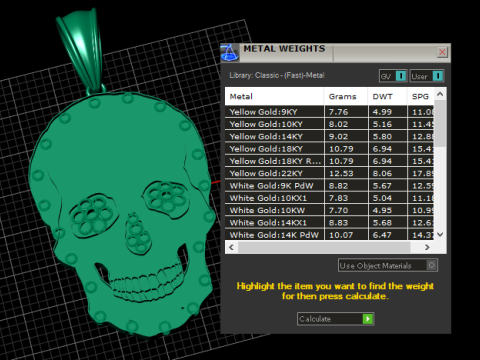 Skull Pendant Pave Diamond Skull Diamond Pendant 3D-printmodel