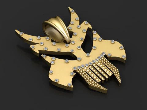 Tatuagem adesivo smbolo kolye 3D Baskı Modeli