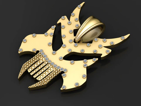 Tatuagem adesivo smbolo pendant 3D Print Model