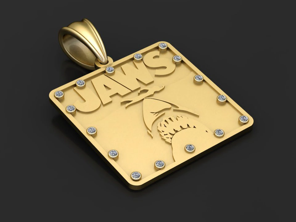 Shark Tooth Charm pendant 3D Print Model .c4d .max .obj .3ds .fbx .stl .blend 