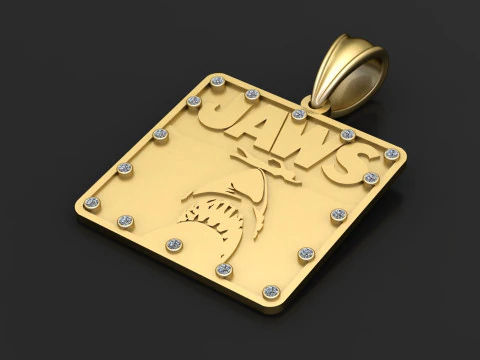 Shark Tooth Charm pendant 3D Print Model
