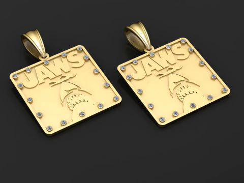 Shark Tooth Charm pendant 3D Print Model