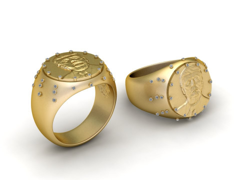 Round angel ring Waterproof Jewelry pendant 3D Принт Модель