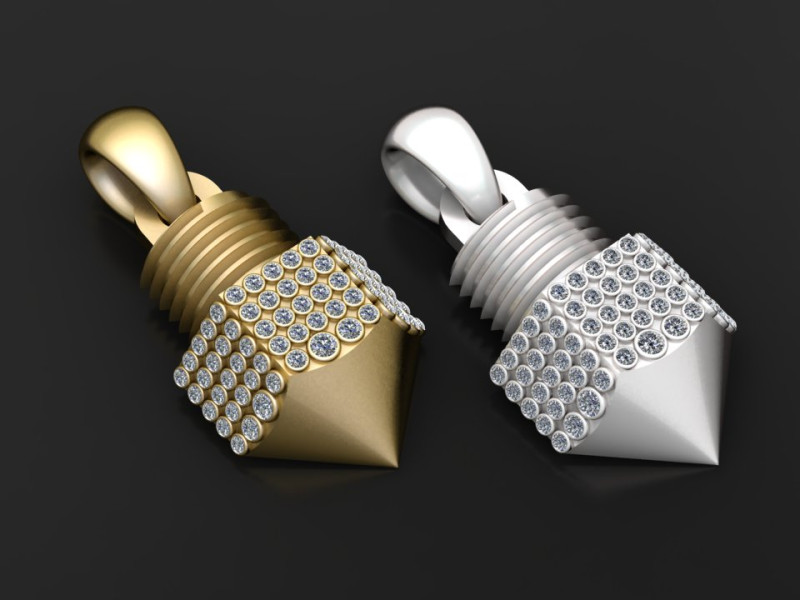 Gurren Lagann Metal Alloy Toy Necklace Model do druku 3D .c4d .max .obj .3ds .fbx .stl .blend