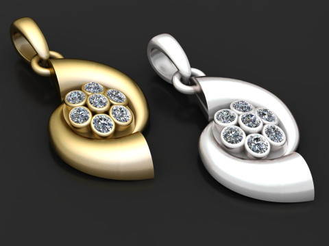 Buy Yellow Gold Necklaces Pendants 3D Print Model