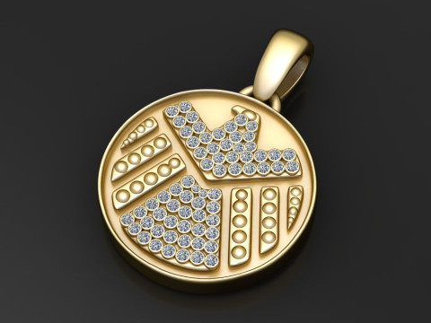 OFFICIAL Agents of Shield pendant Model Cetak 3D