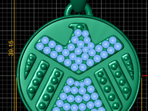 OFFICIAL Agents of Shield pendant Model Cetak 3D