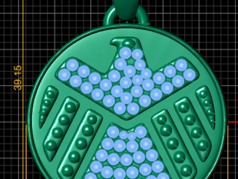 OFFICIAL Agents of Shield pendant 3D Print Model