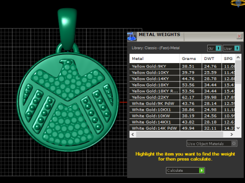 OFFICIAL Agents of Shield pendant Model Cetak 3D