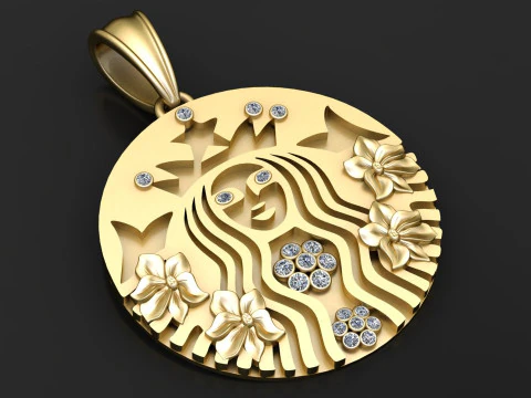 Starbucks pendant 3D Print Model