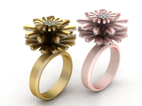 Rose Gold Beads Ring pendant Modelo de Impressão 3D