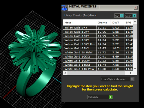 Rose Gold Beads Ring pendant 3D Print Model