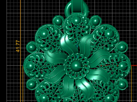 Style Harmony Ball Vintage Bronze Pendant 3D Print Model