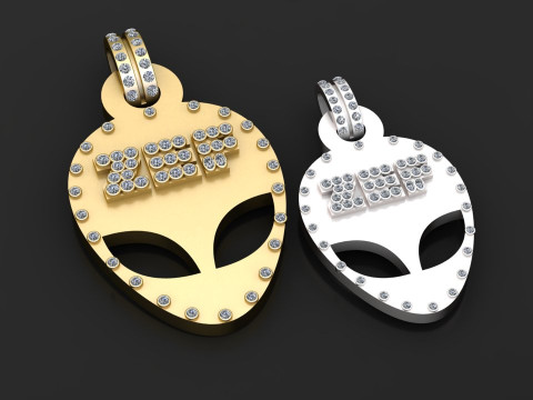 Hip Hop Jewelry Zircon Pendant Model do druku 3D