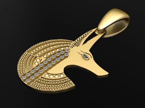 Jackal best STL files for 3D pendant 3D Print Model