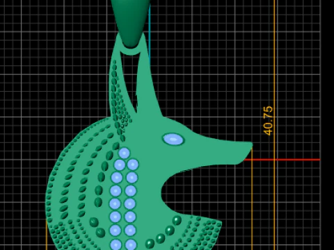 Jackal best STL files for 3D pendant 3D Print Model