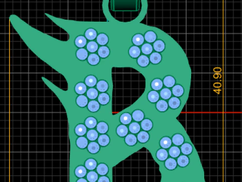 The BLING KING B Pendant 3D Print Model