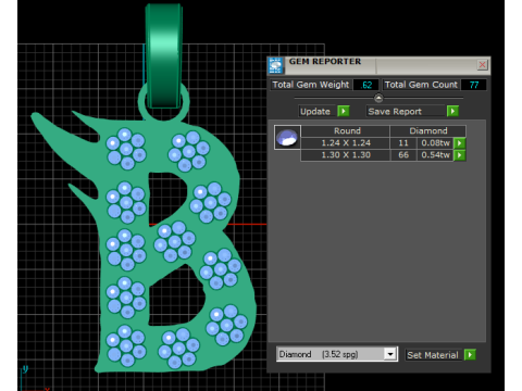 The BLING KING B Pendant Modèles 3D en vedette