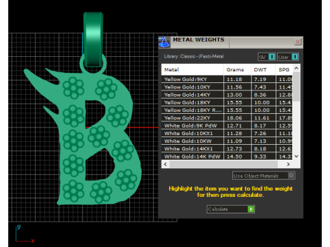 The BLING KING B Pendant Modèles 3D en vedette