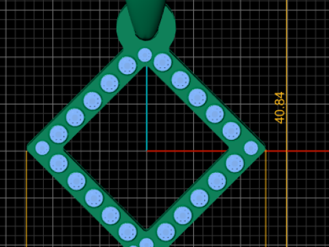 SQUARE SHAPE GOLD PENDANT 3D Принт Модель