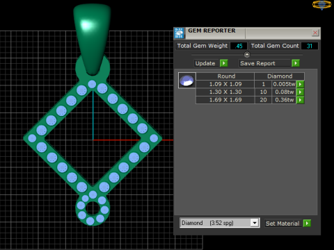 SQUARE SHAPE GOLD PENDANT 3D Принт Модель