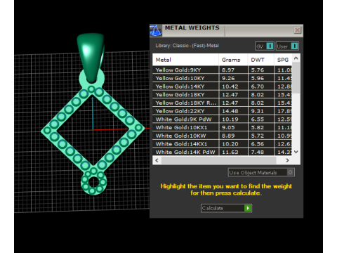 SQUARE SHAPE GOLD PENDANT 3D Принт Модель