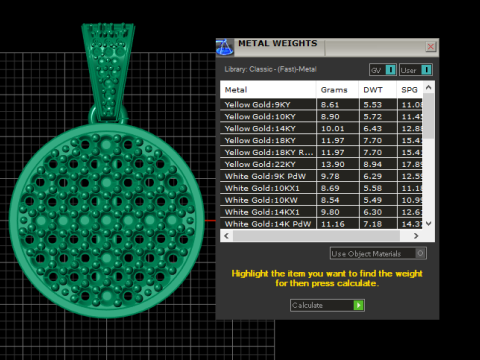 Swarovski Pave Round Disco Ball Pendant Modello di stampa 3D