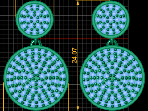 Sterling Silver CZ Round Disc PENDANT 3Dプリントモデル