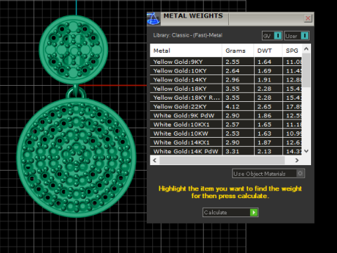 Sterling Silver CZ Round Disc PENDANT 3Dプリントモデル