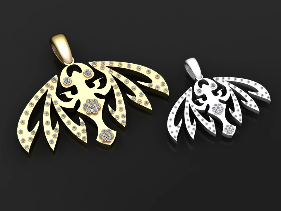 A stylish islamic religious PENDANT 3D Print Model .c4d .max .obj .3ds .fbx .stl .blend