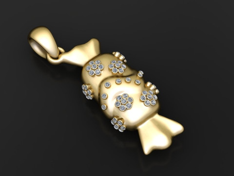 CANDY CANE PENDANT 3D 打印模型