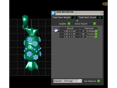 CANDY CANE PENDANT 3D 打印模型