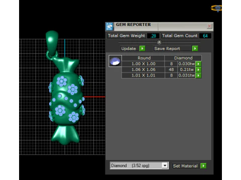 CANDY CANE PENDANT 3D Print Model