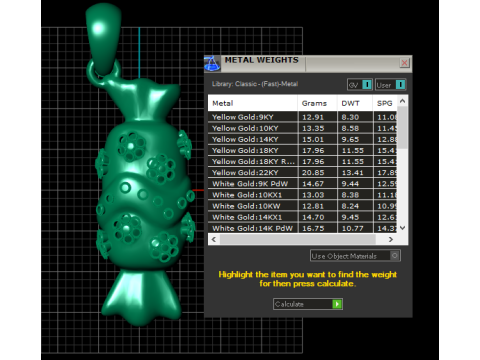 CANDY CANE PENDANT 3D 打印模型