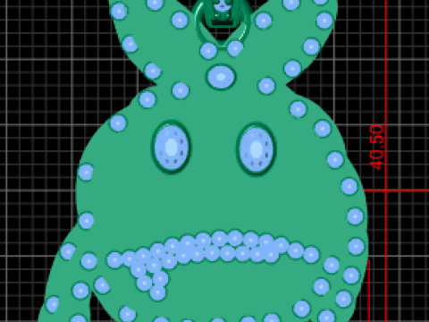 Gold Filled Cool Rabbit Charm pendant 3D Принт Модель