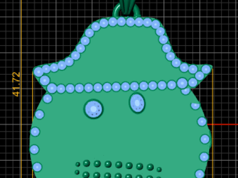 HEART DESIGN FACE EMOJI PENDANT 3D 프린트 모델