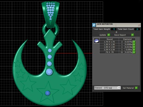 Brand Muslim Crescent Pendant 3D 프린트 모델