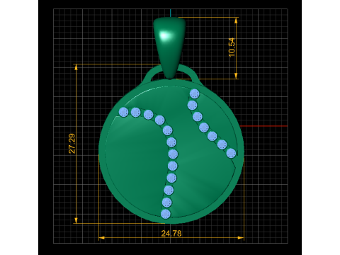 BaseballPendant Modelo de impresión 3D