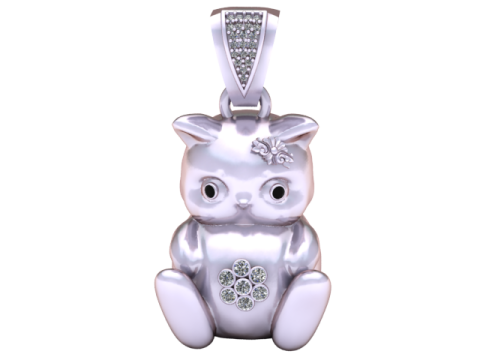 Cute Cat Pendant 3D PRINTABLE MODEL Model do druku 3D