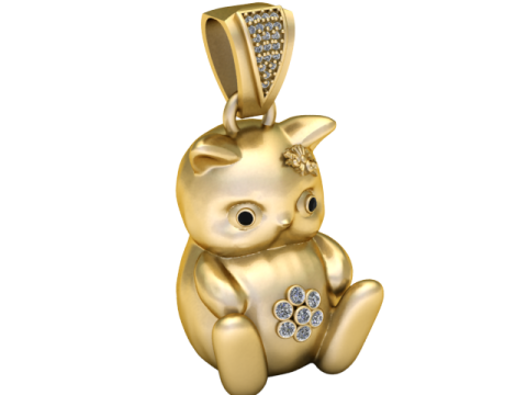 Cute Cat Pendant 3D PRINTABLE MODEL Model do druku 3D