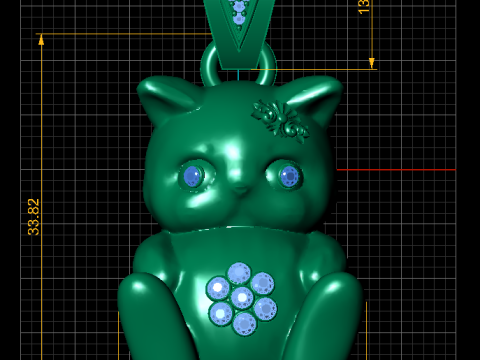 Cute Cat Pendant 3D PRINTABLE MODEL Model do druku 3D