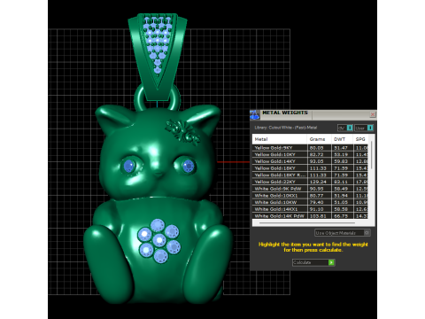 Cute Cat Pendant 3D PRINTABLE MODEL Model do druku 3D