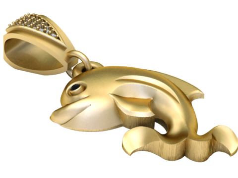 DolphinPendant 3D PRINTABLE MODEL 3D Принт Модель