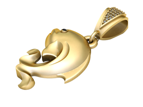 DolphinPendant 3D PRINTABLE MODEL 3D Принт Модель