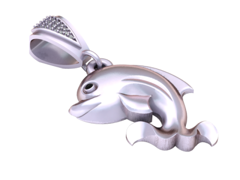 DolphinPendant 3D PRINTABLE MODEL 3D Принт Модель